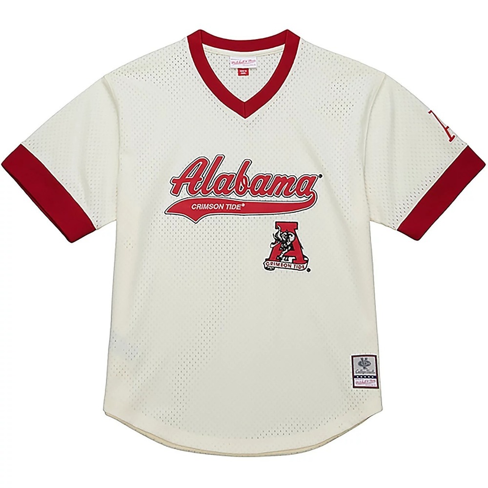 Mitchell & Ness Men's Medium Alabama Crimson Tide Vintage Logo Baseball Jersey